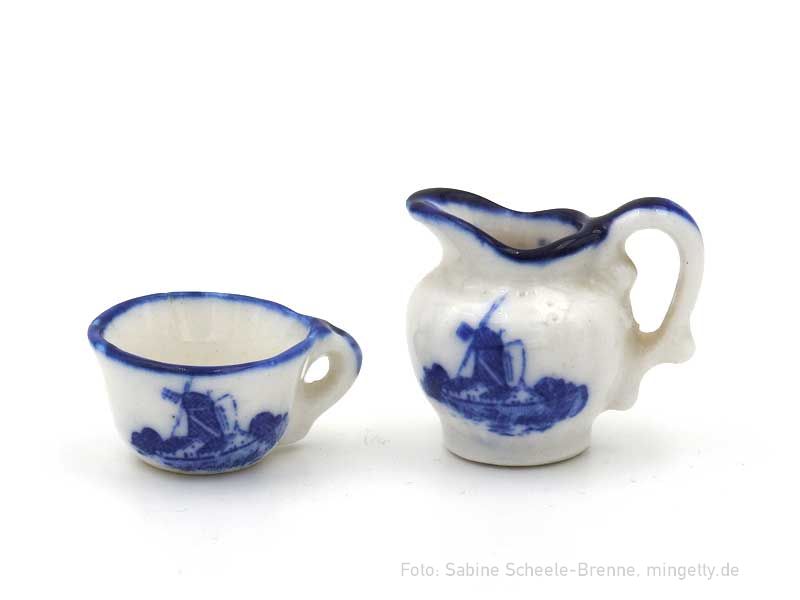 Krug und Tasse mit WindmÃ¼hlen